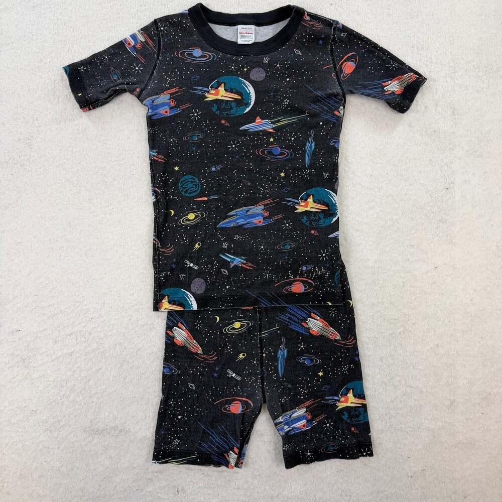 Hanna Andersson Kid's Short Johns PJs in Discover the Sky Print Size 10